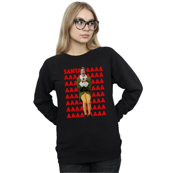 Elf Womens/Ladies Buddy Santa Scream Sweatshirt