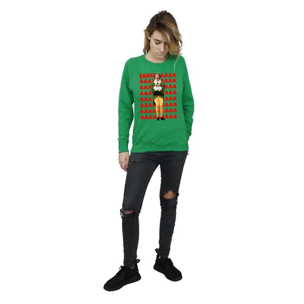 Elf Womens/Ladies Buddy Santa Scream Sweatshirt