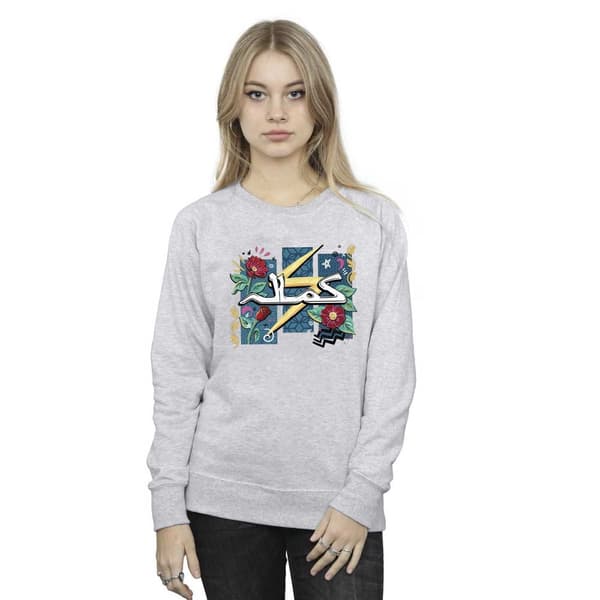 Marvel Dam/Tjej Ms Marvel Flower Lightning Sweatshirt