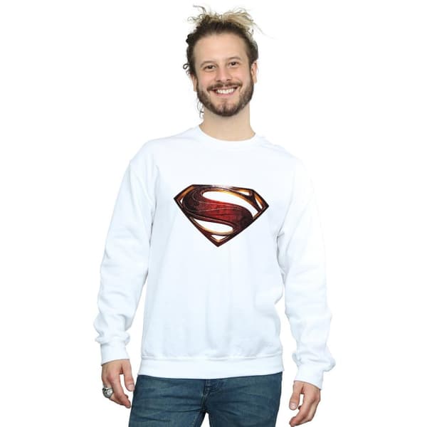DC Comics Mens Justice League Movie Superman Emblem Sweatshirt
