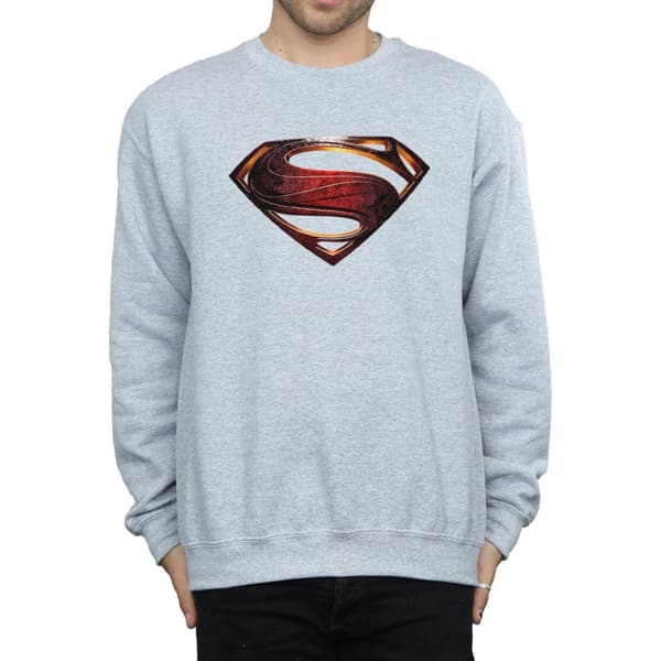 DC Comics Mens Justice League Movie Superman Emblem Sweatshirt