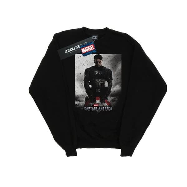 Marvel Studios Sweatshirt med affisch för Captain America The First Avenger - dam/dam Black S