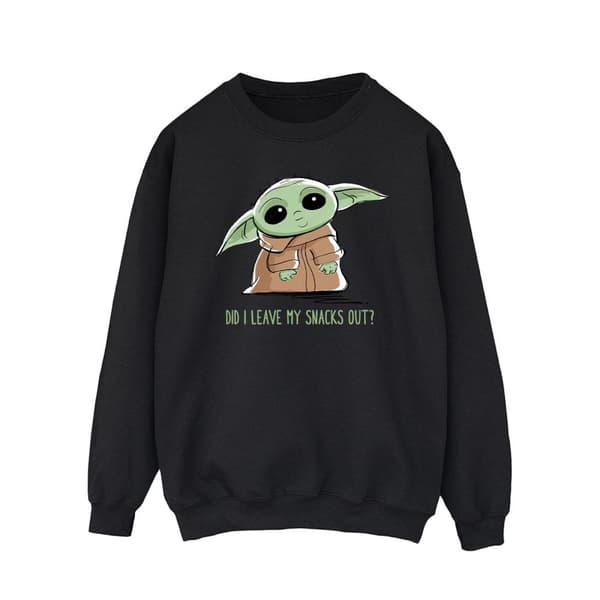 Star Wars Mens The Mandalorian Grogu Snacks Meme Sweatshirt