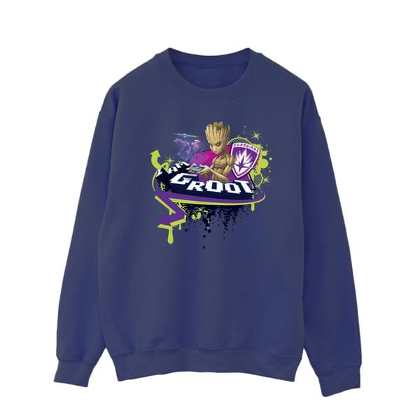 Marvel Mens Guardians Of The Galaxy Groot Gaming Holo Sweatshirt