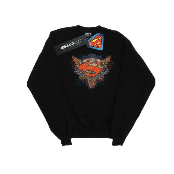 DC Comics Mens Superman Wings Shield Sweatshirt