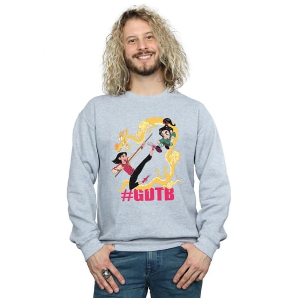 Disney Mens Wreck It Ralph Mulan And Vanellope Sweatshirt