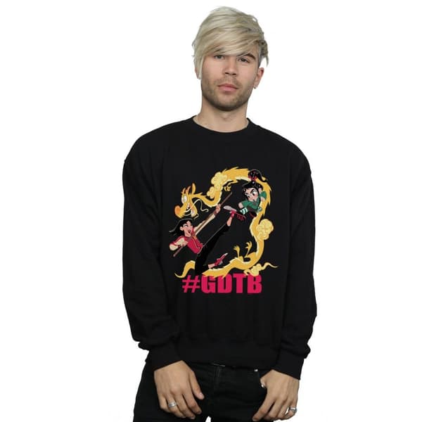 Disney Mens Wreck It Ralph Mulan And Vanellope Sweatshirt