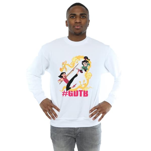 Disney Mens Wreck It Ralph Mulan And Vanellope Sweatshirt