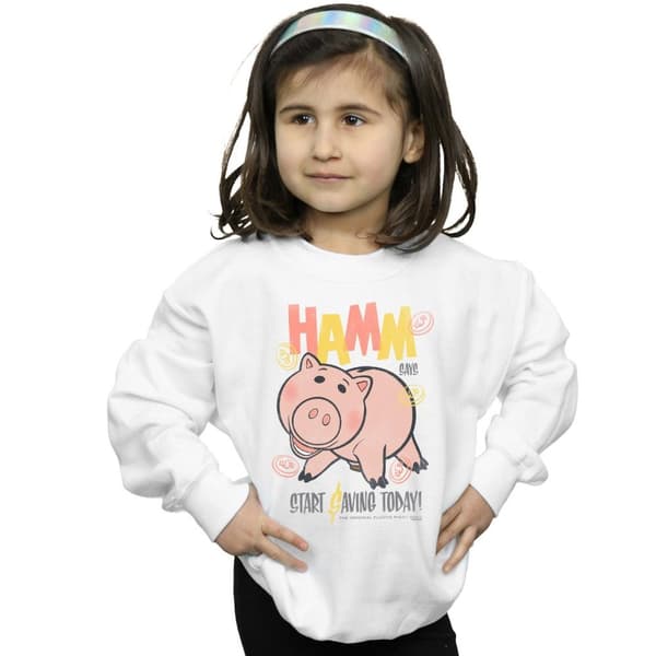 Disney Sweatshirt för flickor Toy Story 4 Hamm The Piggy Bank
