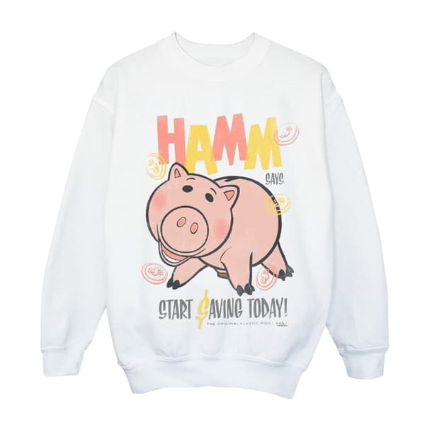 Disney Sweatshirt för flickor Toy Story 4 Hamm The Piggy Bank