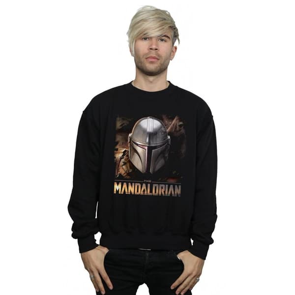 Star Wars Mens The Mandalorian Hjälm Sweatshirt