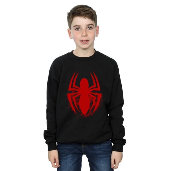 Marvel Boys Spider-Man Logo Emblem Sweatshirt