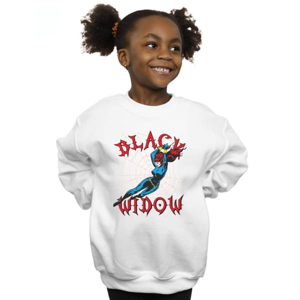 Marvel Girls Black Widow Web Sweatshirt
