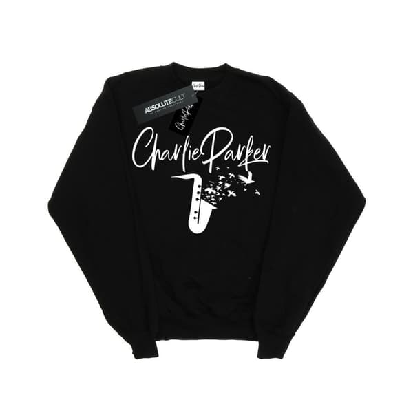 Charlie Parker Sweatshirt med fågelljud för pojkar Black 5-6 Years