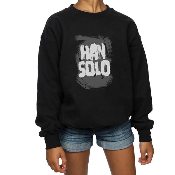 Star Wars Han Solo Text Sweatshirt för flickor