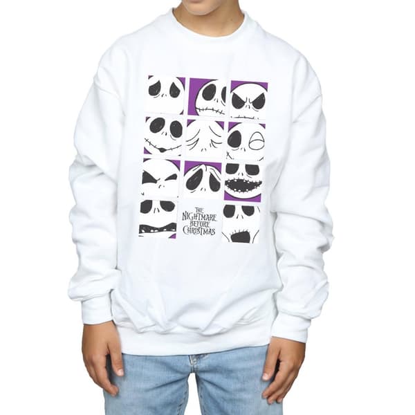 Disney Pojkar Nightmare Before Christmas Jacks många ansikten Squares Sweatshirt
