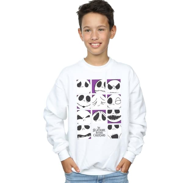 Disney Pojkar Nightmare Before Christmas Jacks många ansikten Squares Sweatshirt