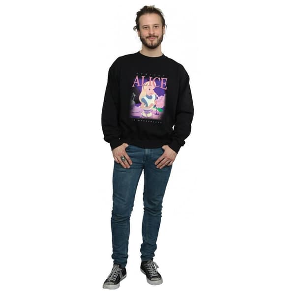 Disney Mens Alice in Wonderland Montage Sweatshirt