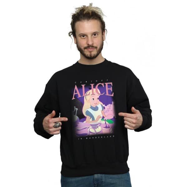 Disney Mens Alice in Wonderland Montage Sweatshirt