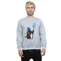 Miniatyrbild 2 av 3: DC Comics Mens Aquaman Battle Silhouette Sweatshirt