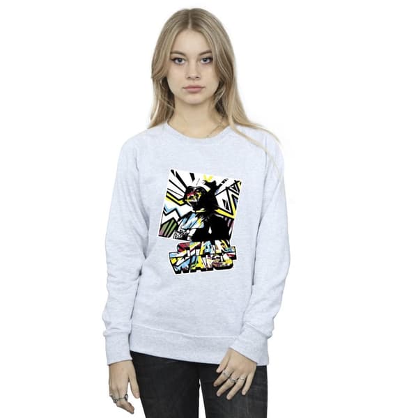 Star Wars Dam/Tjej Vader Vattenfärg Pop Art Sweatshirt