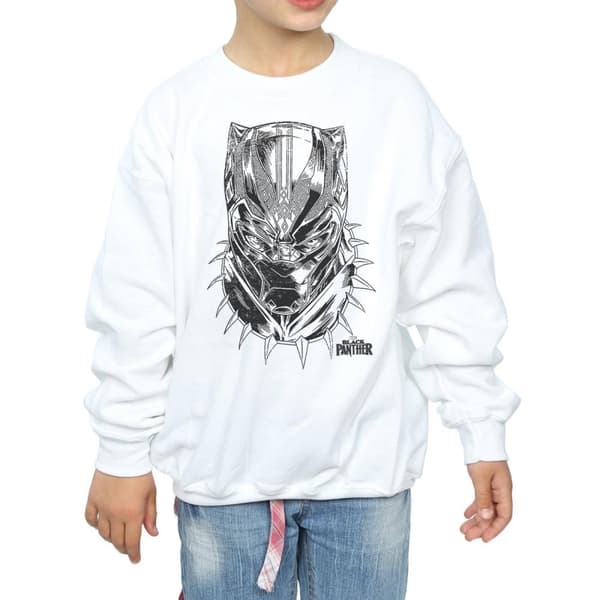 Marvel Girls Black Panther Spray Headshot Sweatshirt