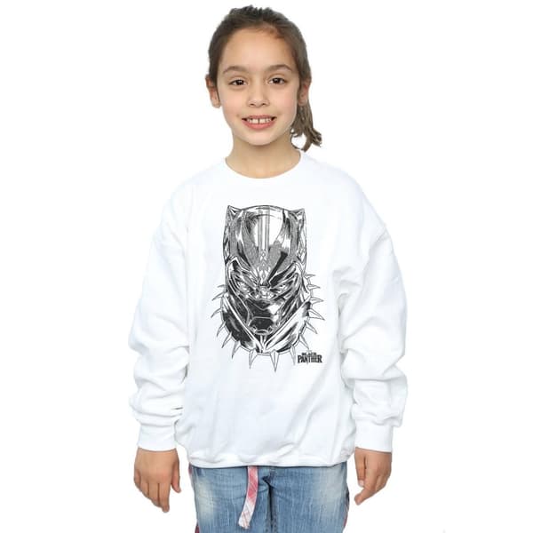 Marvel Girls Black Panther Spray Headshot Sweatshirt