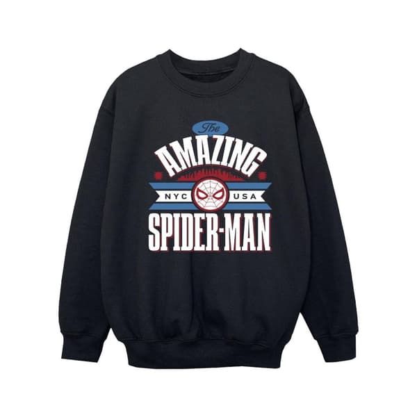 Marvel Spider-Man NYC Amazing-tröja för flickor Black 3-4 Years