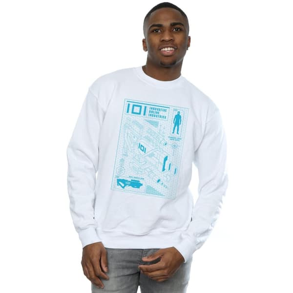 Ready Player One Mens IOI Laser Rifle Blueprint Sweatshirt