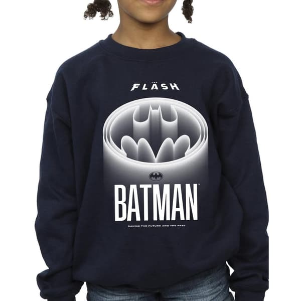 DC Comics The Flash Batman White Logo Sweatshirt för flickor