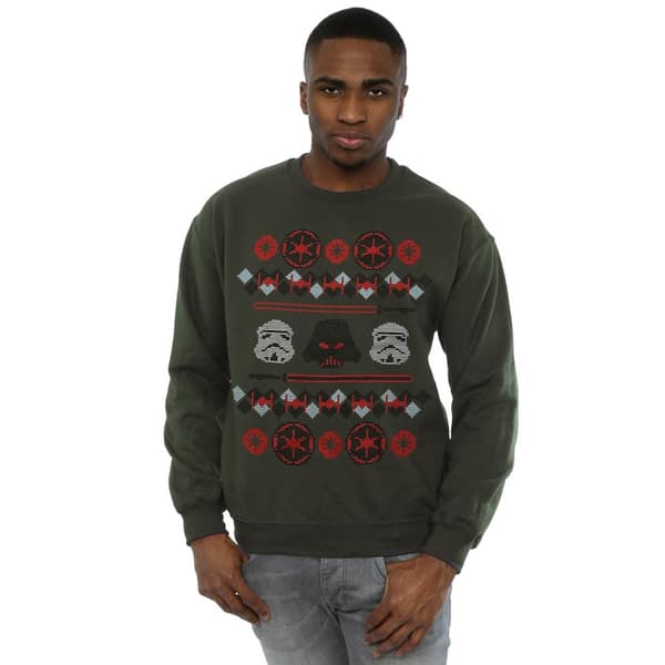 Star Wars Mens Christmas Empire Fair Isle Sweatshirt