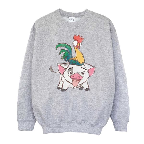 Disney Mens Moana Hei Hei And Pua Sweatshirt