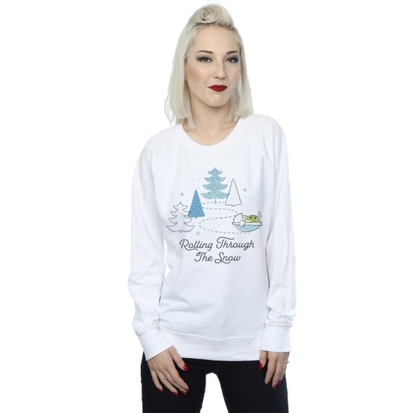 Star Wars Womens/Ladies The Mandalorian Rolling Through The Snow Sweatshirt