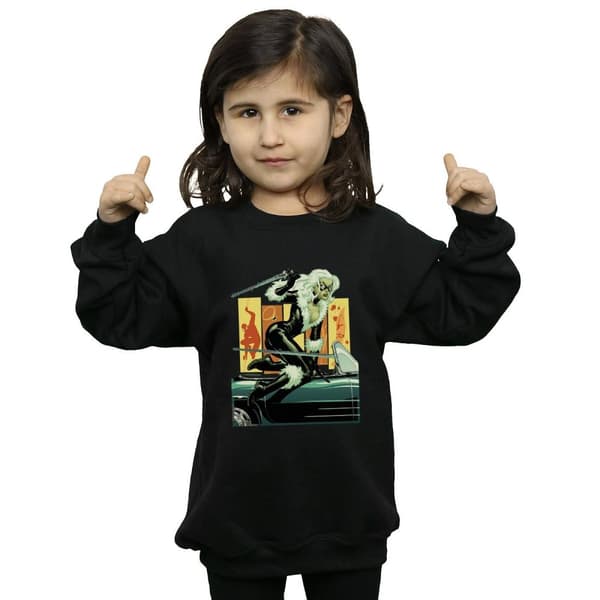 Marvel Girls Black Cat Car Sweatshirt