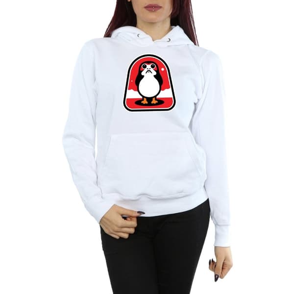 Star Wars Womens/Ladies The Last Jedi Porgs Badge Hoodie