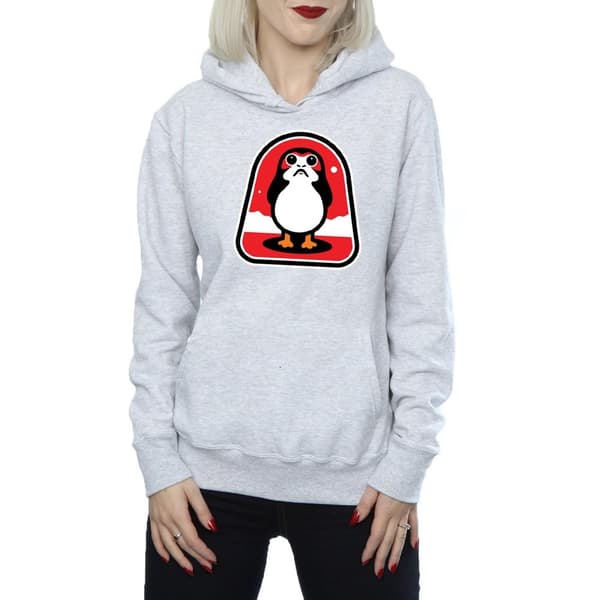 Star Wars Womens/Ladies The Last Jedi Porgs Badge Hoodie