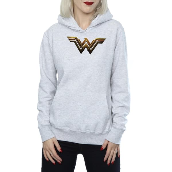 DC Comics Womens/Ladies Justice League Movie Wonder Woman Emblem Hoodie