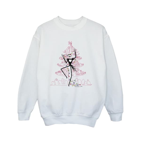 Disney The Nightmare Before Christmas Tree Rosa Sweatshirt för flickor