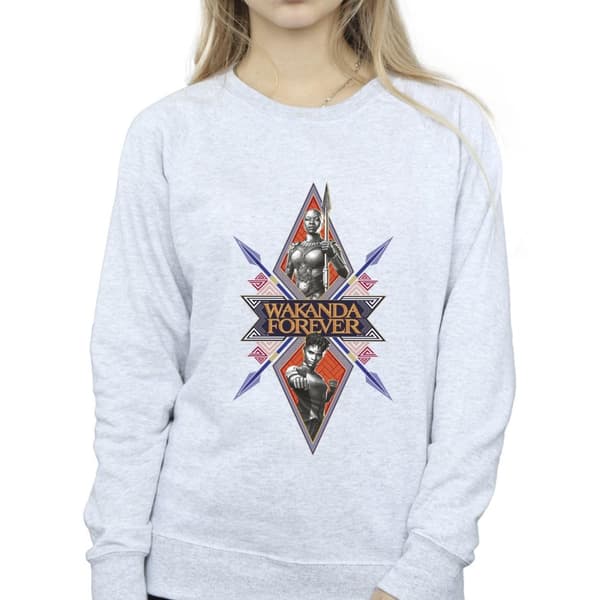 Marvel Wakanda Forever Tribal Spear Chest - Sweatshirt för kvinnor/damer