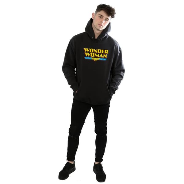 DC Comics Mens Wonder Woman Text Logo Hoodie