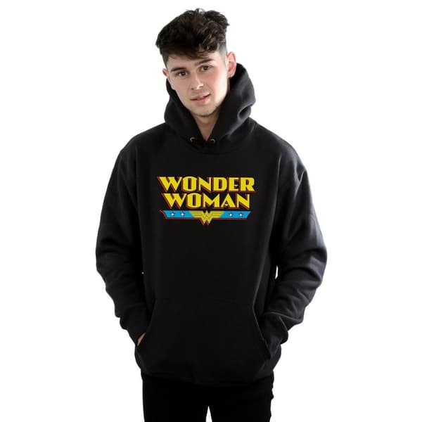 DC Comics Mens Wonder Woman Text Logo Hoodie