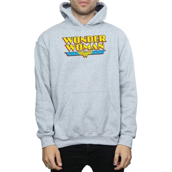 DC Comics Mens Wonder Woman Text Logo Hoodie