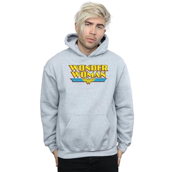DC Comics Mens Wonder Woman Text Logo Hoodie