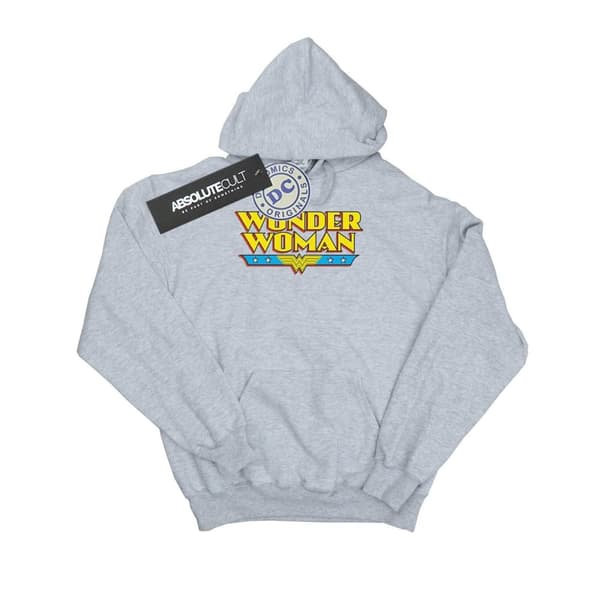 DC Comics Mens Wonder Woman Text Logo Hoodie