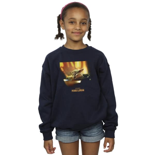 Star Wars Girls The Mandalorian Grogu Painted Sweatshirt