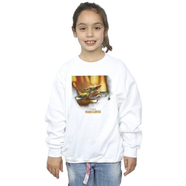 Star Wars Girls The Mandalorian Grogu Painted Sweatshirt