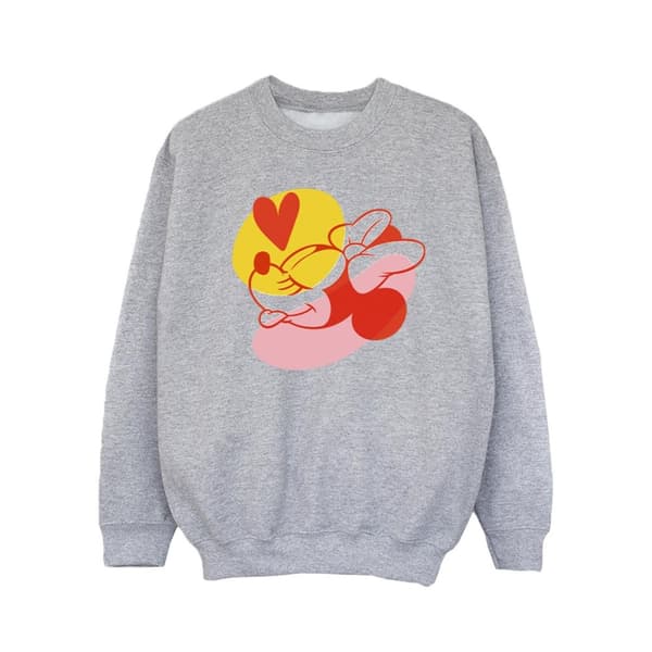 Disney Girls Minnie Mouse Tongue Heart Sweatshirt