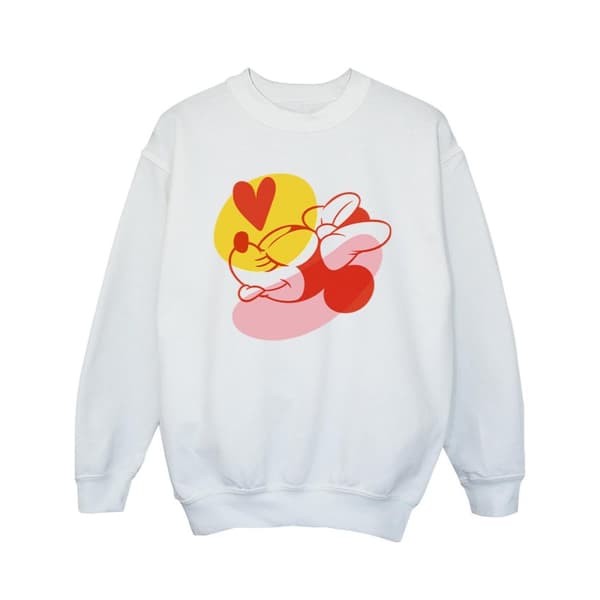 Disney Girls Minnie Mouse Tongue Heart Sweatshirt