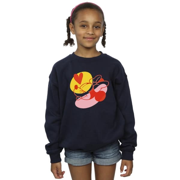 Disney Girls Minnie Mouse Tongue Heart Sweatshirt