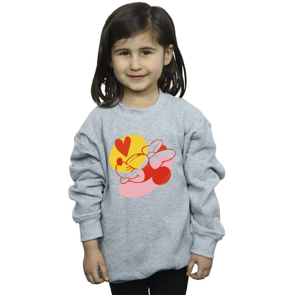 Disney Minnie Mouse Tongue Heart Sweatshirt för flickor